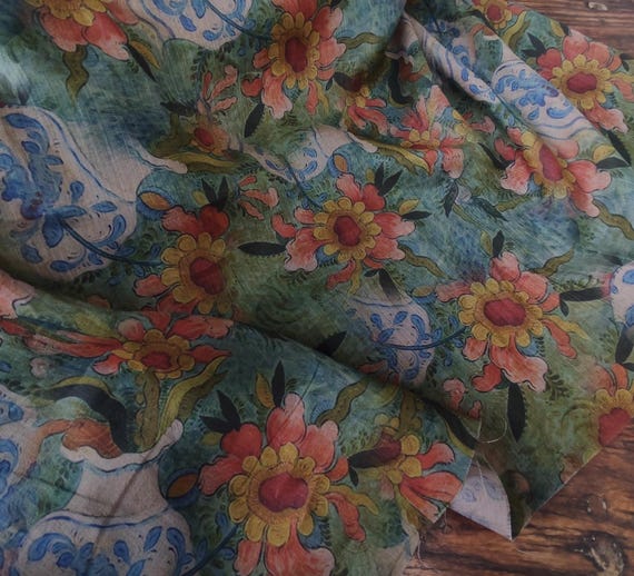 Print ramie fabric by the yard