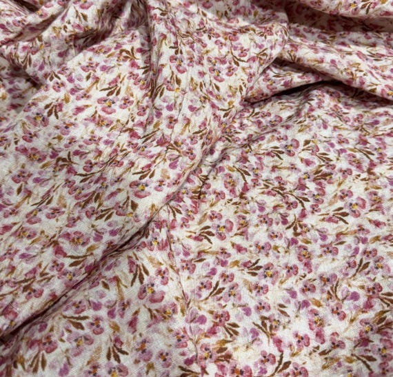 Print linen fabric by the yard