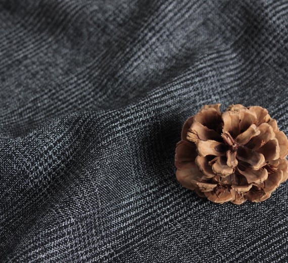 British Fabric Plaid Wool fabric by the yard for Suiting