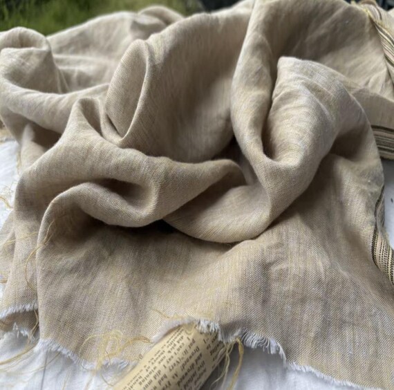 Yarn dyed linen fabric by the yard