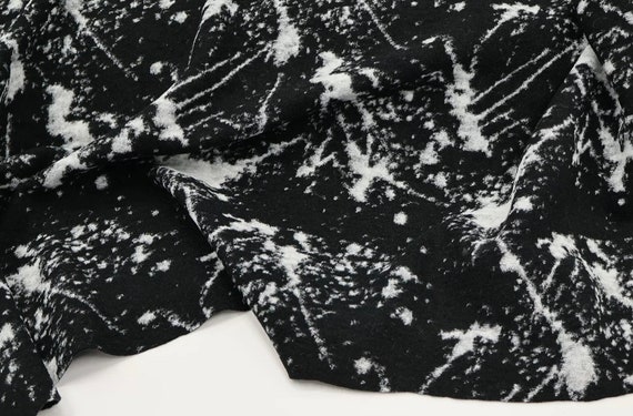 Abstract Knit wool fabric by the yard
