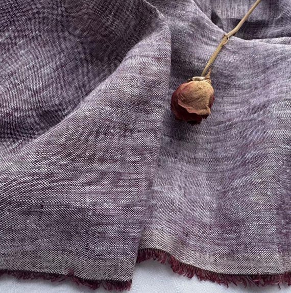 Yarn dyed linen fabric by the yard