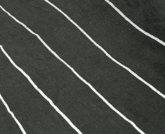 Striped linen fabric by the yard