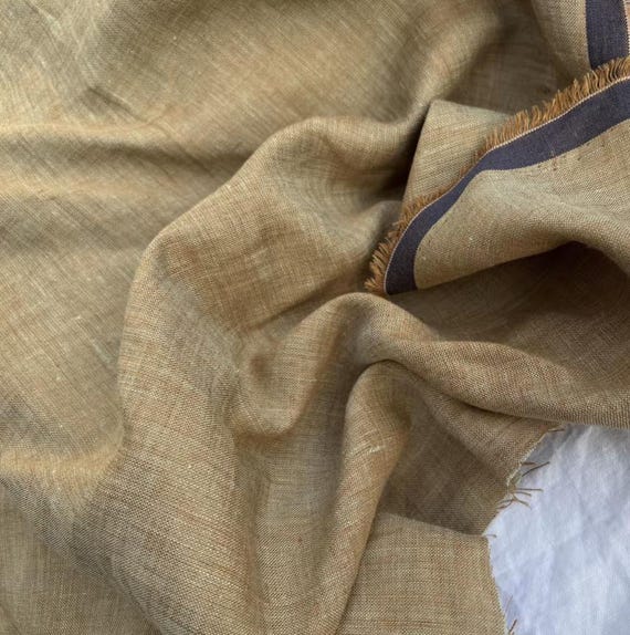 Yarn dyed linen fabric by the yard