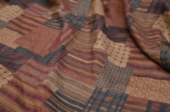 Print floral linen fabric by the yard