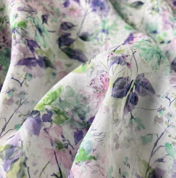 Print ramie fabric by the yard