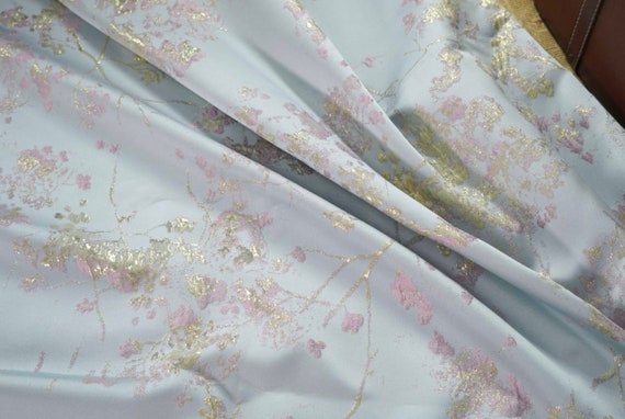 Jacquard brocade fabric by the yard