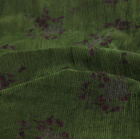 Print corduroy cotton fabric by the yard