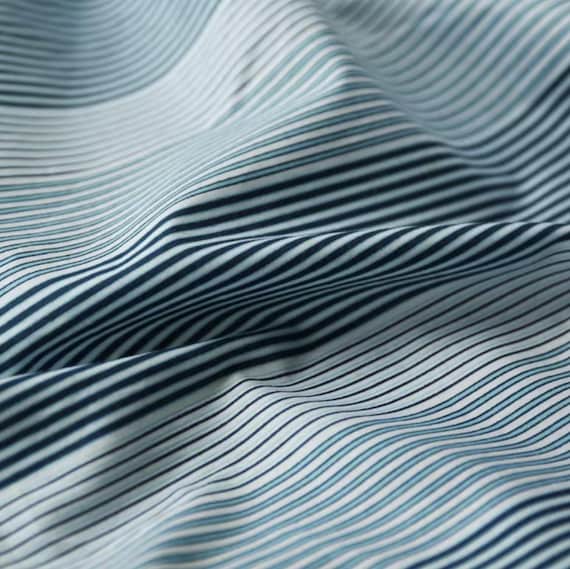 Striped cotton fabric by the yard