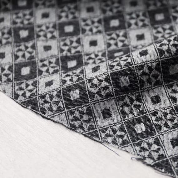 Jacquard Wool fabric by the yard