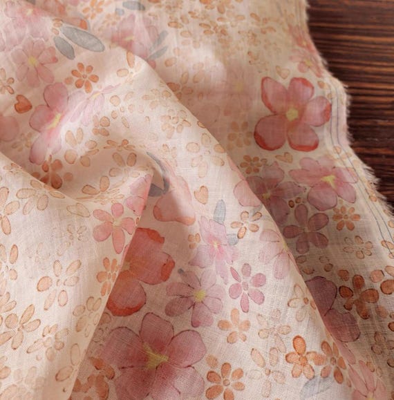 Print ramie fabric by the yard