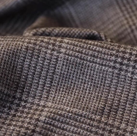 Plaid Wool Fabric by the yard