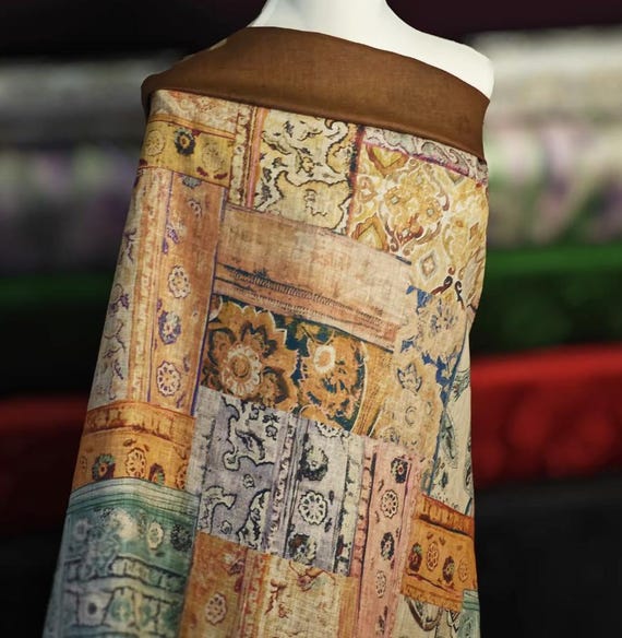 Print Hemp Fabric by the yard