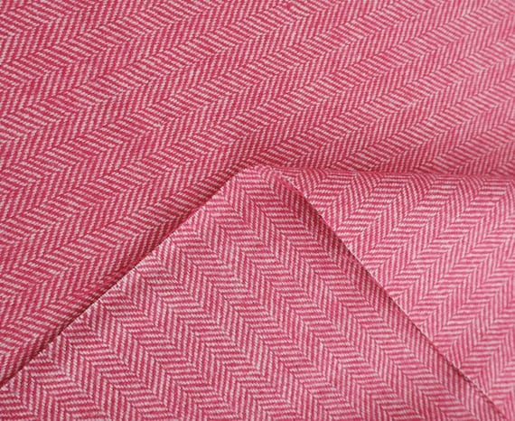 Herringbone wool fabric by the yard