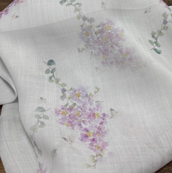 Print ramie fabric by the yard