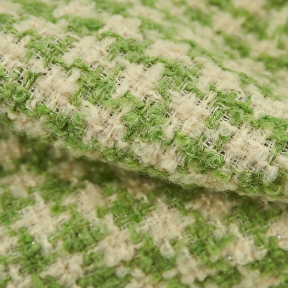 Tweed boucle wool fabric by the yard