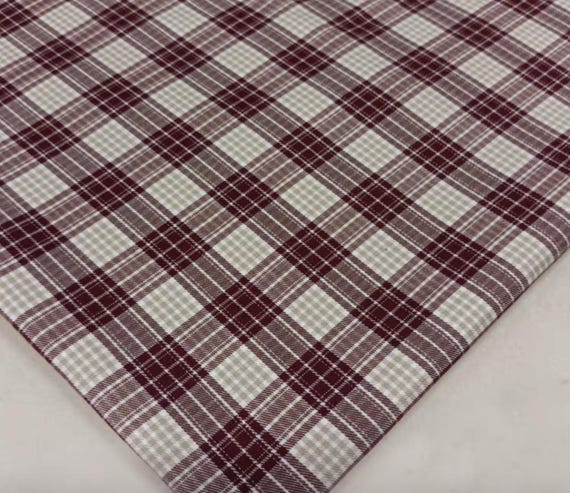 Multi-color Plaid cotton fabric by the yard