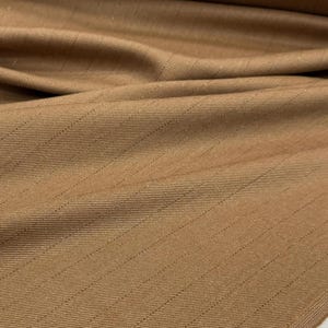 Striped metallic worsted wool fabric by the yard