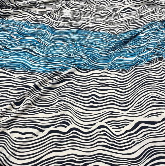 Print Knit silk jersey fabric by the yard