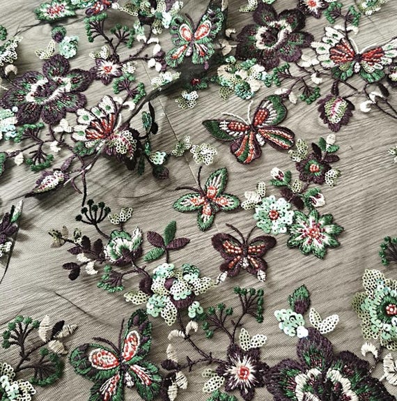 Embroidery lace fabric By the yard