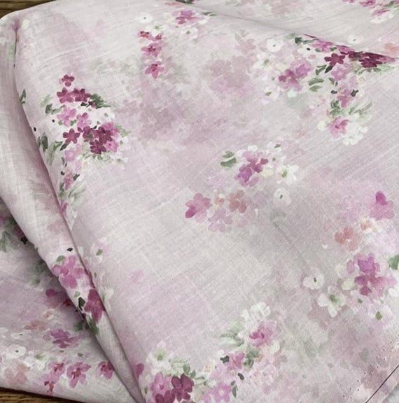 Print ramie fabric by the yard for blouses, dresses,  skirts, clothes fabric