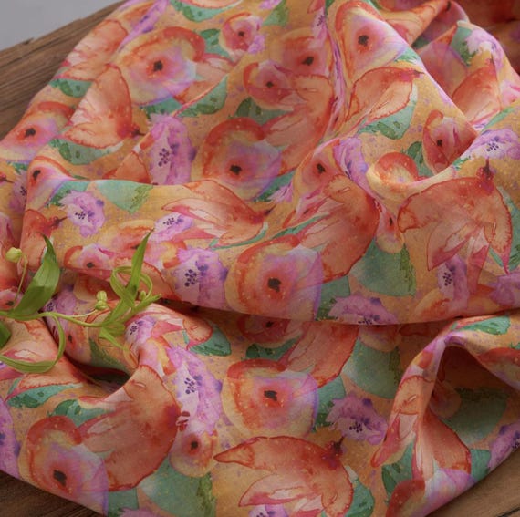 Print ramie fabric by the yard