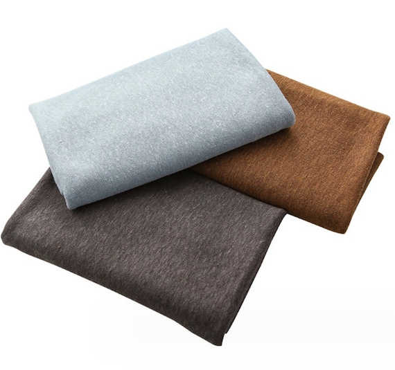 Knit linen jersey fabric by the yard