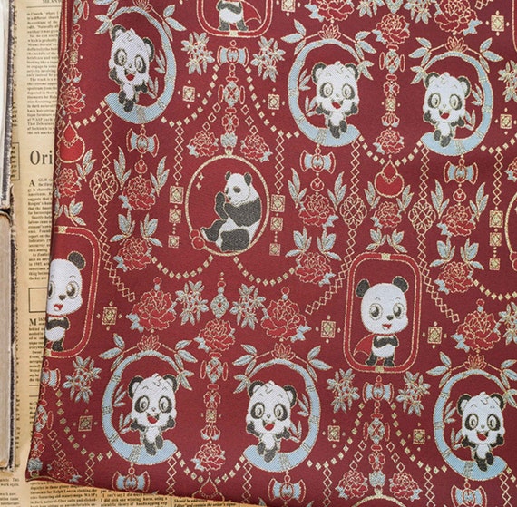 Jacquard brocade fabric by the yard