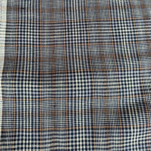 Yarn dyed linen fabric, plaid checks gingham checkered linen fabric by the yard