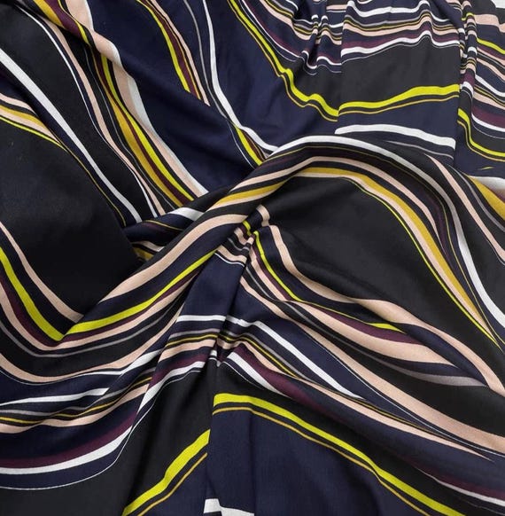Print Knit silk jersey fabric by the yard