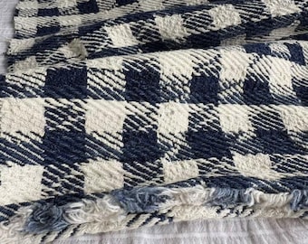 Heavy Weight Plaid Linen fabric by the yard