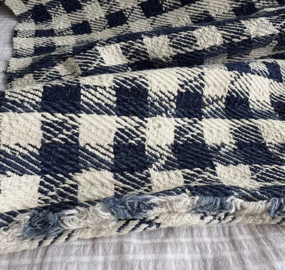 Heavy Weight Plaid Linen fabric by the yard