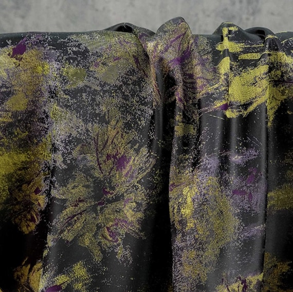 Jacquard brocade fabric by the yard