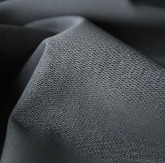 Gray Worsted Wool fabric by the yard SUITING Fabric