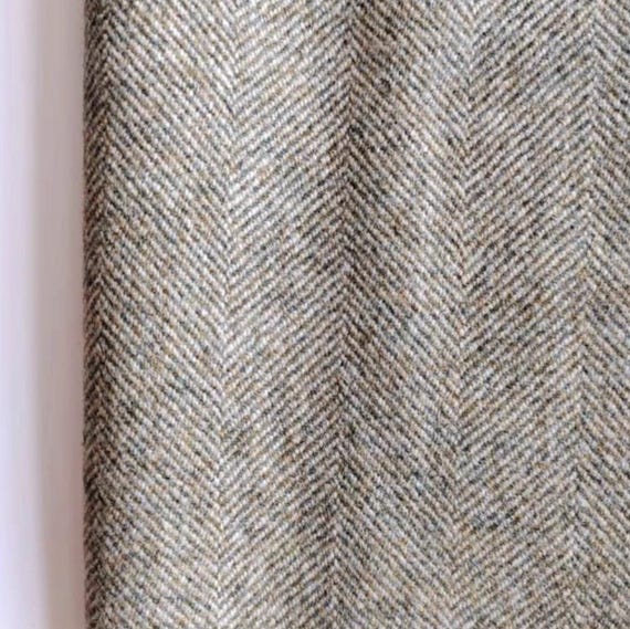 Herringbone Wool fabric by the yard