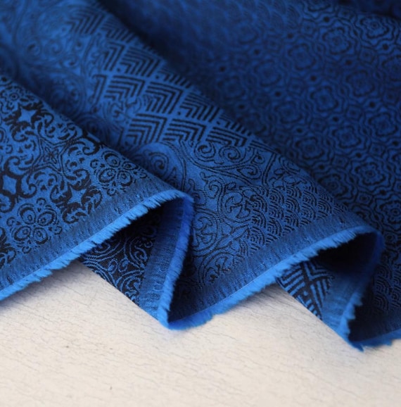Jacquard cotton fabric by the yard