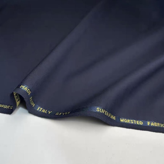 Worsted wool fabric by the yard