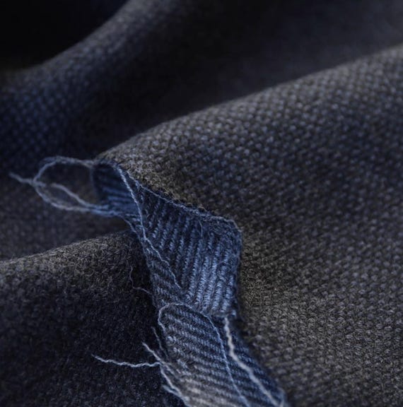 Double Faced Reversible Wool fabric by the yard