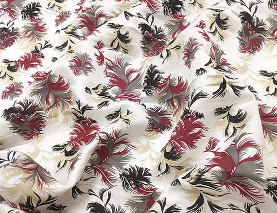 Print Silk linen fabric by the yard