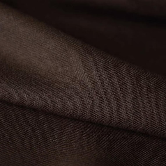 Dark Brown Worsted Wool fabric by the yard SUITING Fabric