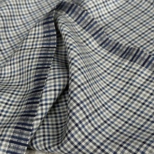 Plaid silk wool fabric, worsted suiting trousers fabric by the yard