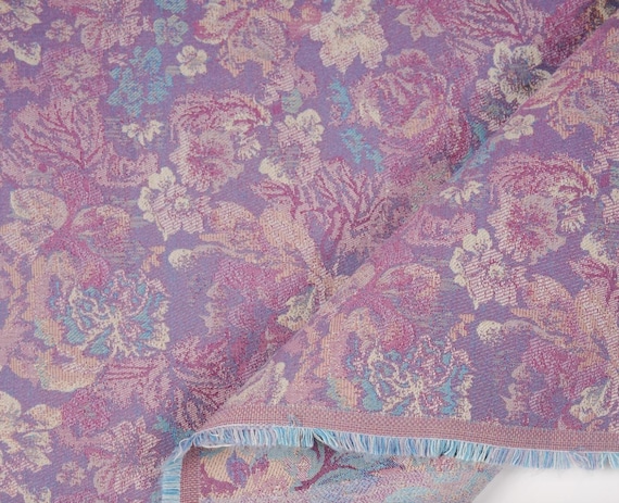 Jacquard floral fabric by the yard