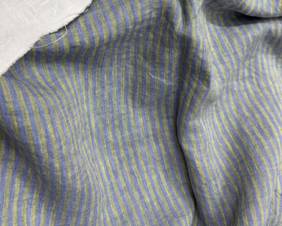 Striped Hemp fabric by the yard