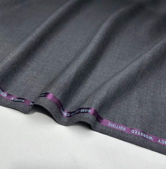 Worsted Merino Wool fabric by the yard