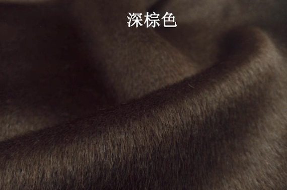 Brown alpaca wool fabric, woolen fabric by the yard