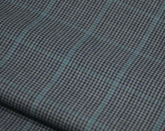 Plaid Wool fabric, Houndstooth woolen fabric by the yard