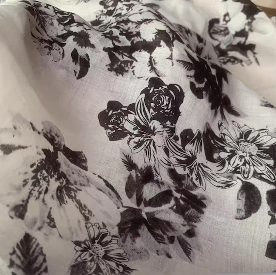 Print ramie fabric by the yard