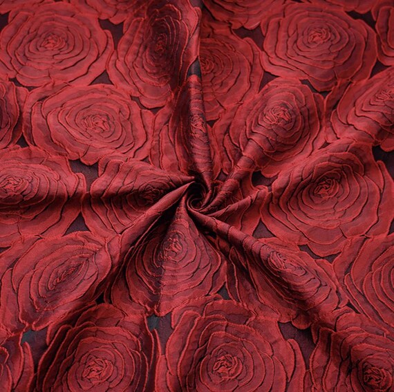 Jacquard brocade fabric by the yard