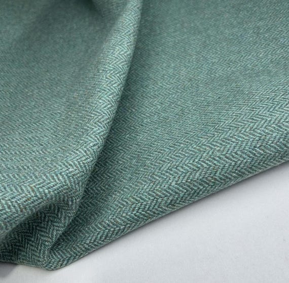 Herringbone wool fabric by the yard