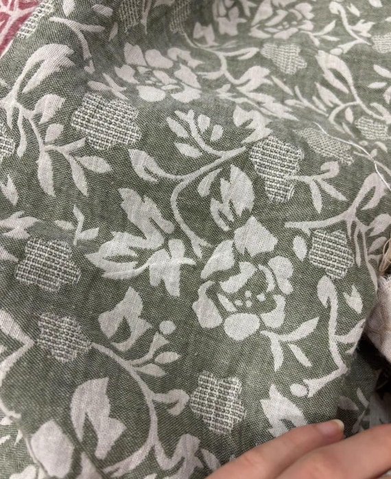 Jacquard Floral Linen Cotton Fabric By The Yard